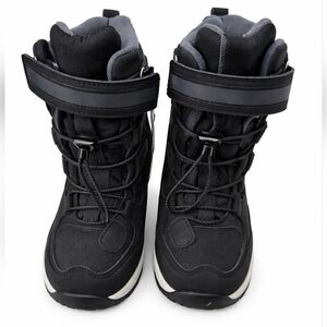 Totes Kids Waterproof Snow Boots Black Toggle Lace Size 12M NwT
